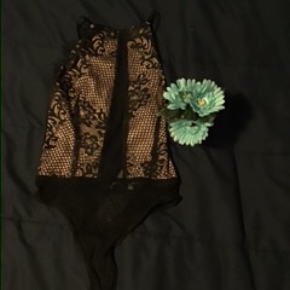❗️Sold❗️Lingerie Bodysuit (Black&Nude) Size S